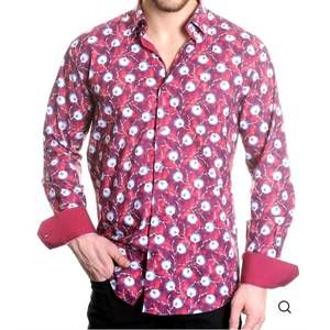 NEW MIZUMI COUTURE contemporary long sleeve shirt in red